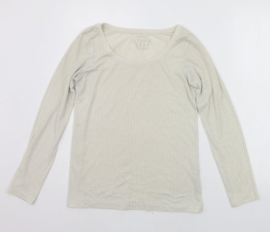 Atmosphere Womens Beige Polka Dot  Basic T-Shirt Size 10