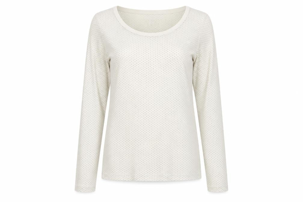 Atmosphere Womens Beige Polka Dot  Basic T-Shirt Size 10