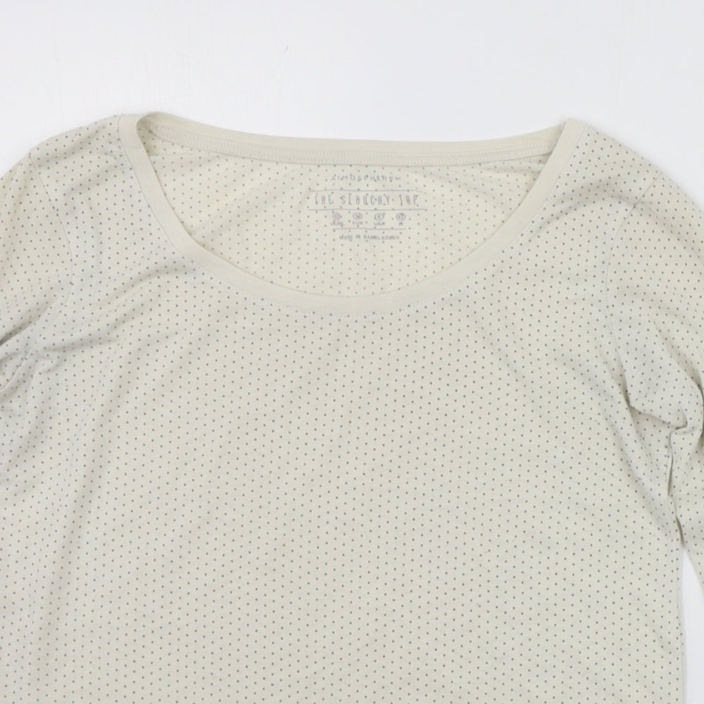 Atmosphere Womens Beige Polka Dot  Basic T-Shirt Size 10