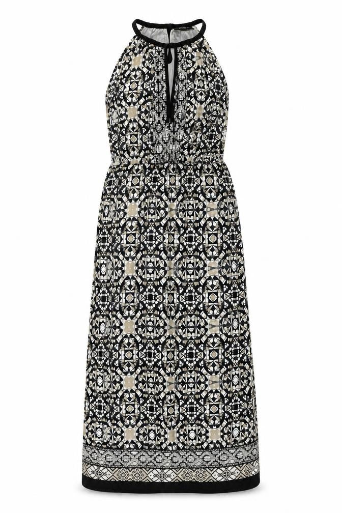 Wallis Womens Beige Geometric  A-Line  Size 8