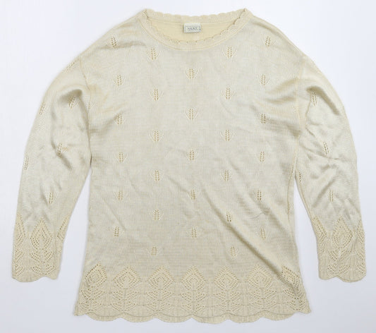 NEXT Womens Beige  Knit Pullover Jumper Size M