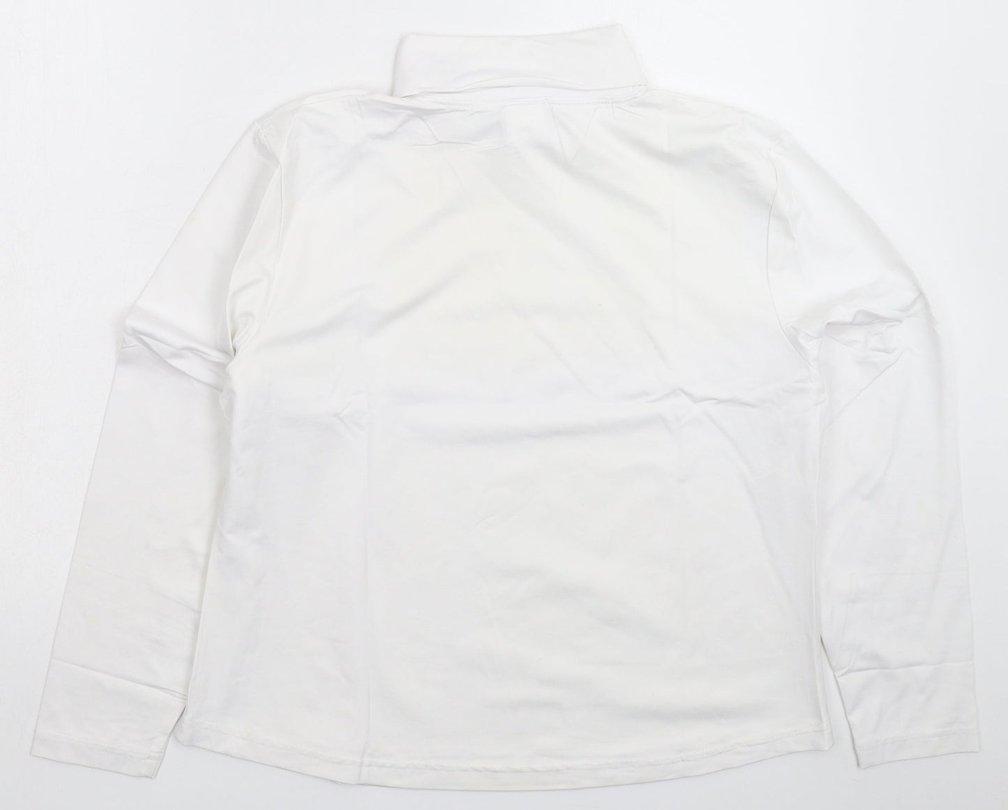 Moose Womens White  Rayon Pullover Sweatshirt Size XL