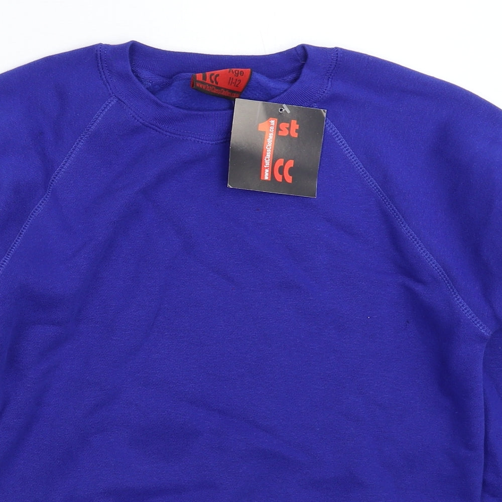 1st Class Clothes Boys Blue   Pullover Sweatshirt Size 11-12 Years