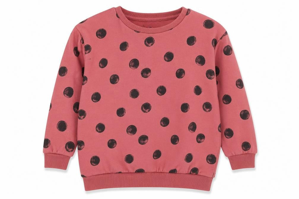 F&F Girls Red Spotted  Pullover Sweatshirt Size 5-6 Years