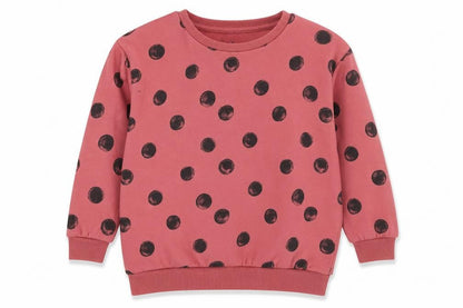 F&F Girls Red Spotted  Pullover Sweatshirt Size 5-6 Years