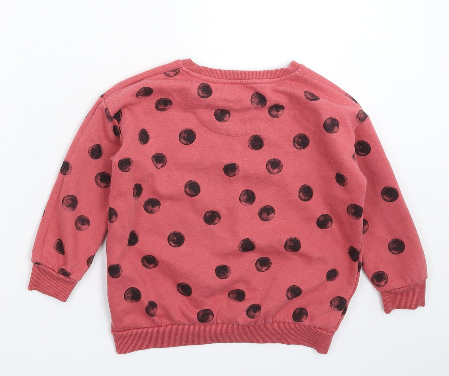 F&F Girls Red Spotted  Pullover Sweatshirt Size 5-6 Years