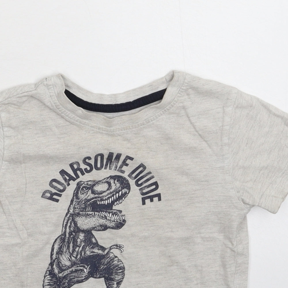 Primark Girls Grey   Basic T-Shirt Size 2-3 Years