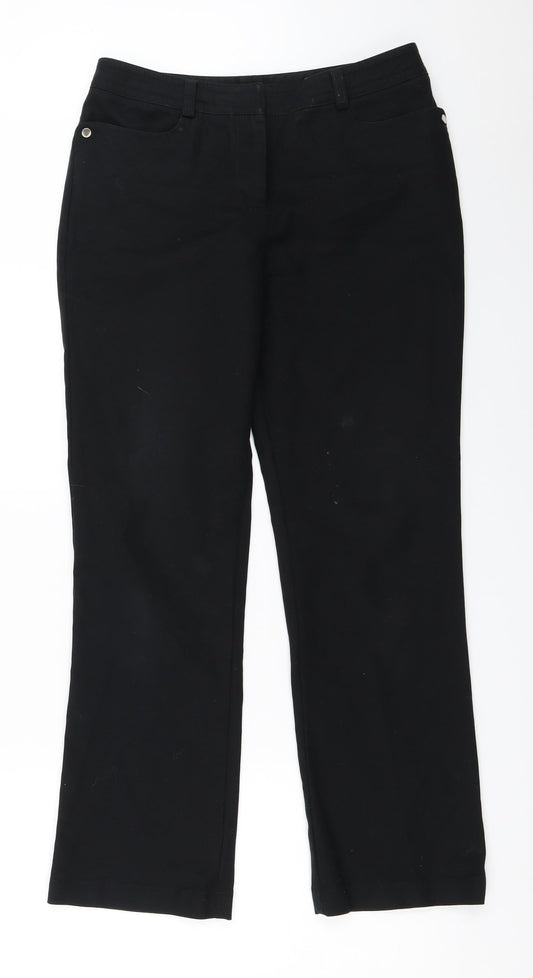 Michel Rene Womens Black   Trousers  Size 40 L28 in