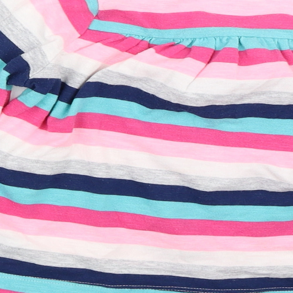 Gap Girls Pink Striped  Cardigan Jumper Size 3 Years