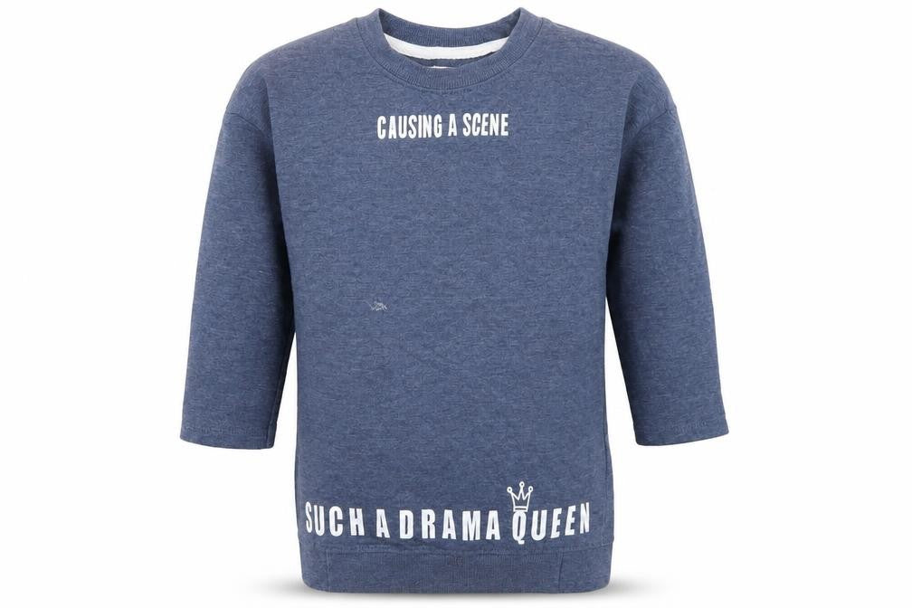 Pep&Co Girls Blue   Pullover Sweatshirt Size 5-6 Years