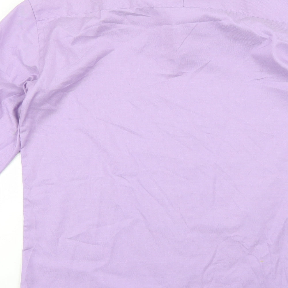 the city collection Mens Purple    Dress Shirt Size 37
