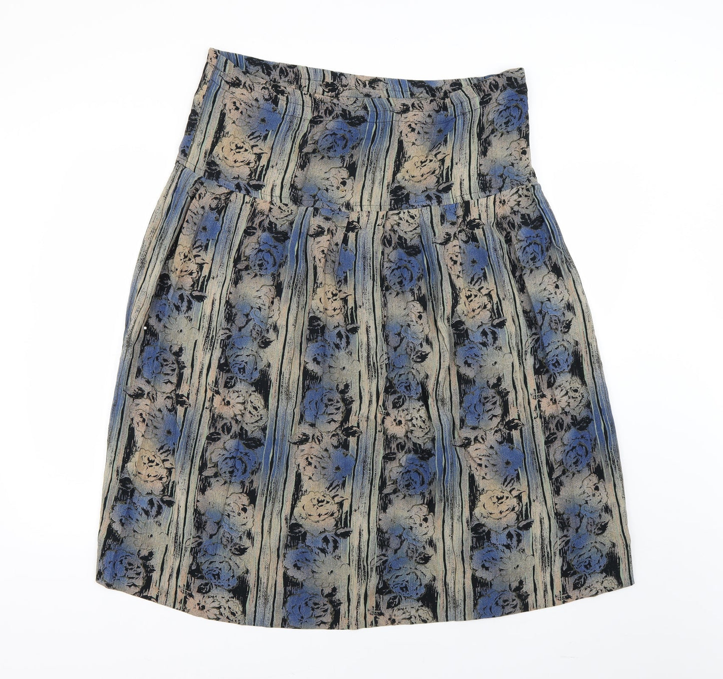 west & webb Womens Multicoloured Geometric  Flare Skirt Size 12