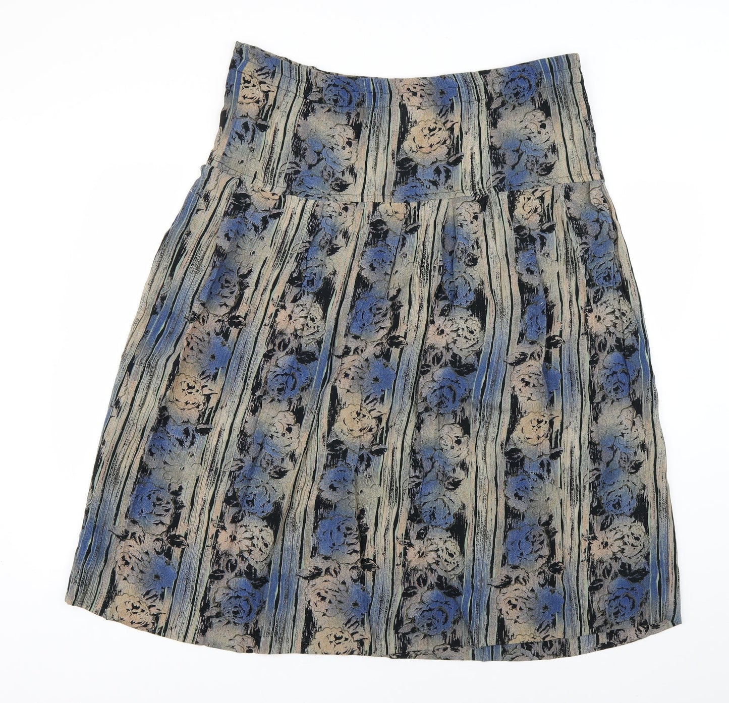 west & webb Womens Multicoloured Geometric  Flare Skirt Size 12