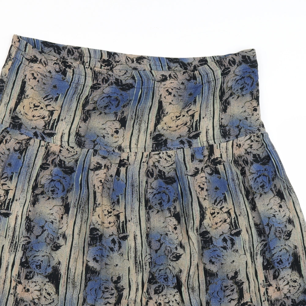 west & webb Womens Multicoloured Geometric  Flare Skirt Size 12