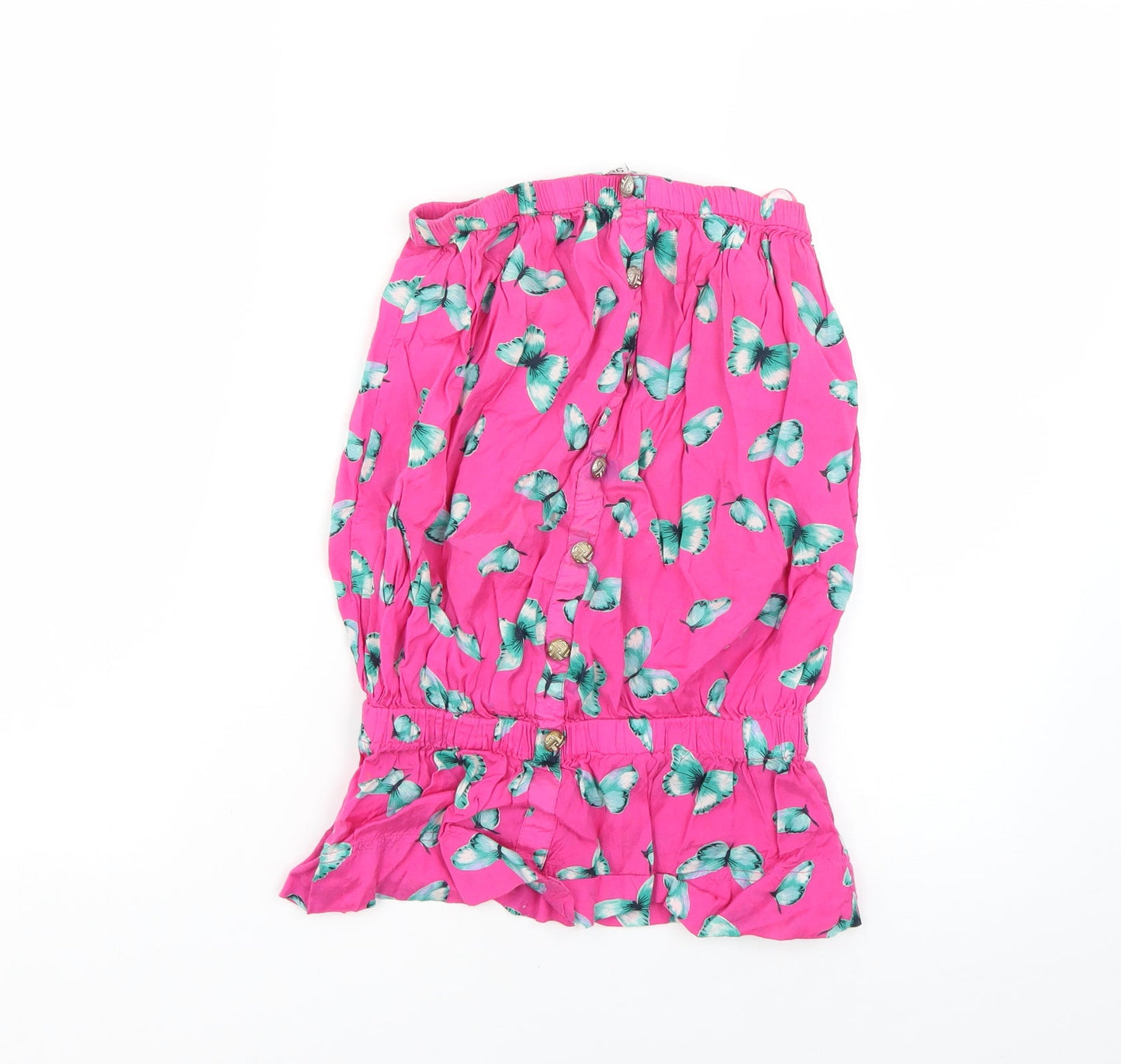 New Look Womens Pink Floral  Basic T-Shirt Size 8