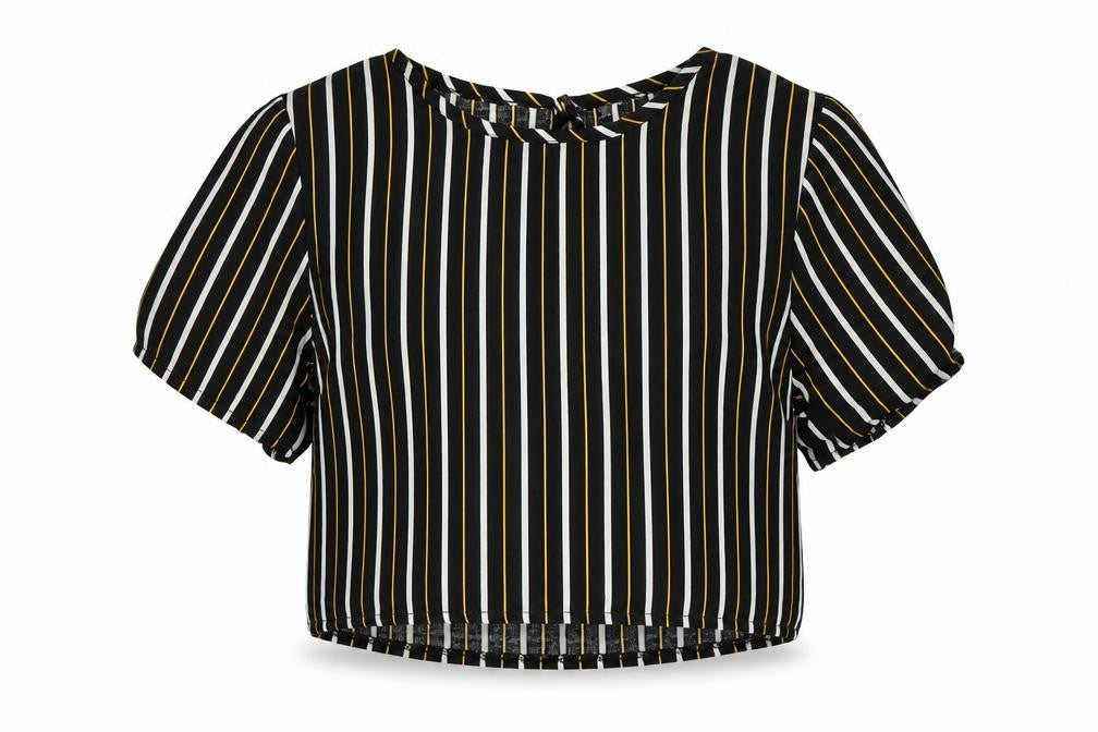 miss evie Girls Multicoloured Striped  Basic Blouse Size 8-9 Years