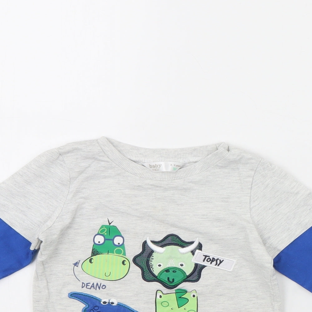 M&Co Boys Grey   Basic T-Shirt Size 2 Years