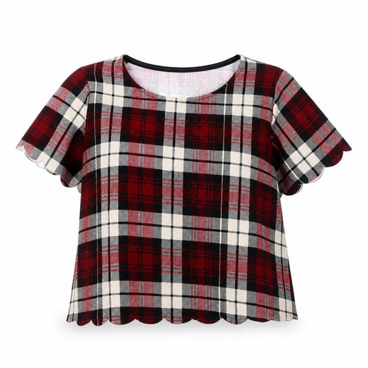Cameo Rose Womens Red Check  Basic Blouse Size 10
