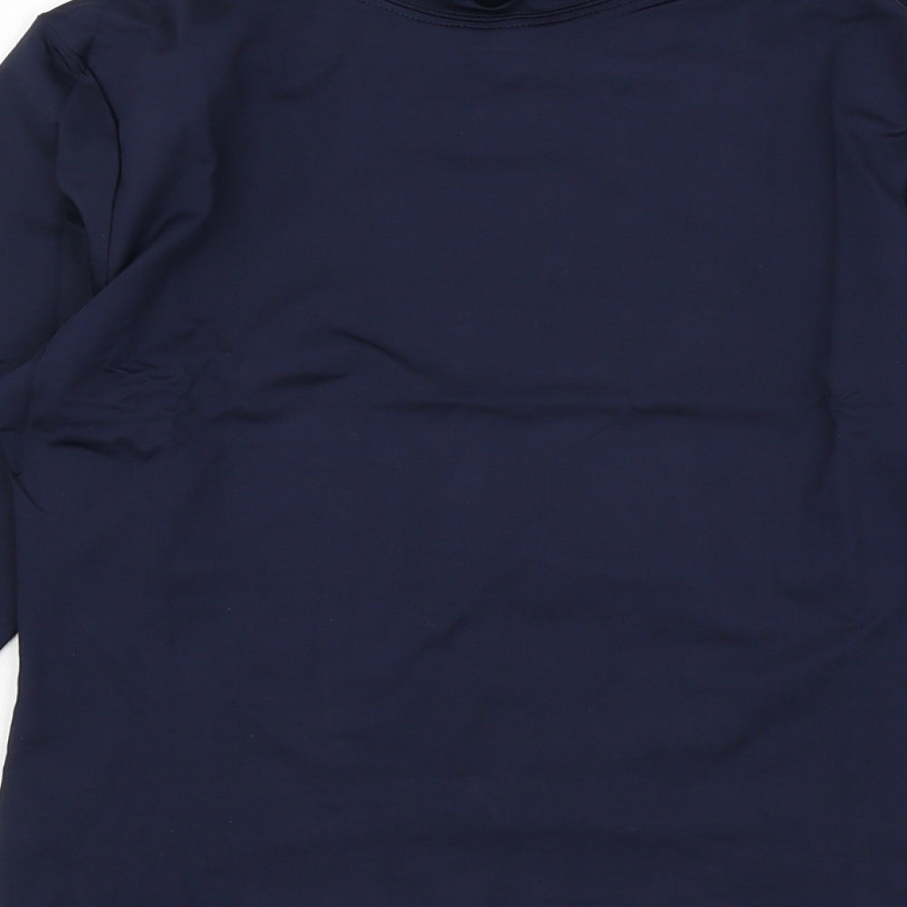 Moose Womens Blue  Jersey Basic T-Shirt Size S
