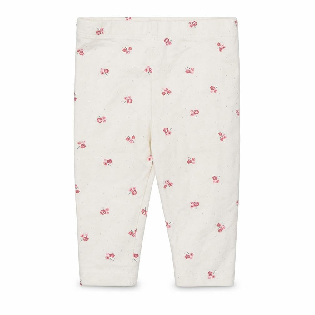 TU Girls Ivory Floral Jersey Jogger Trousers Size 3-6 Months