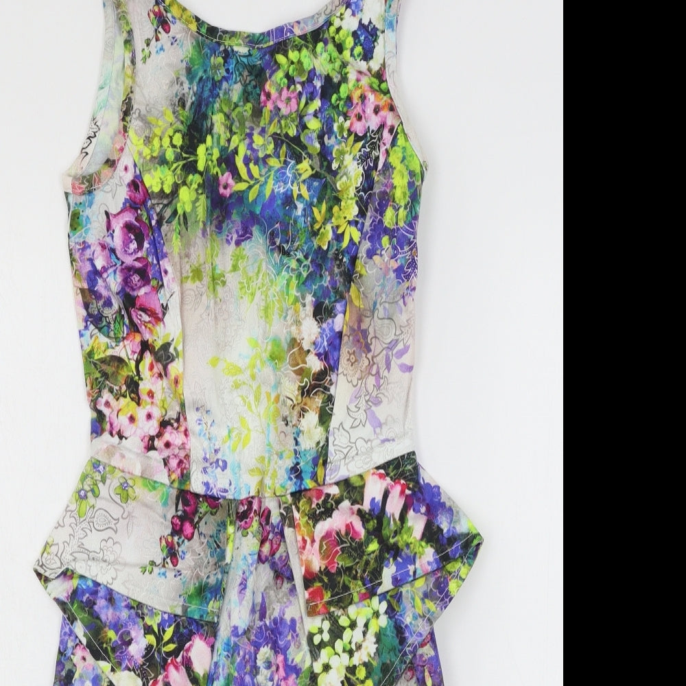 River Island Womens Multicoloured Floral  Bodycon  Size 8