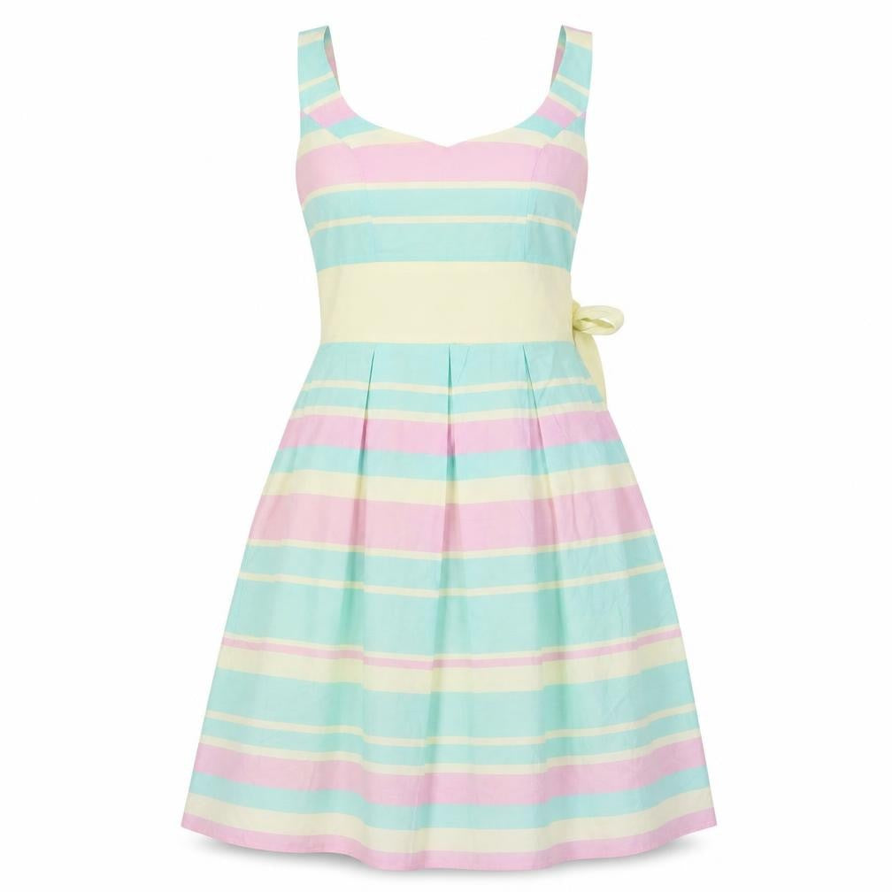 Red Herring Womens Multicoloured Striped  Skater Dress  Size 6