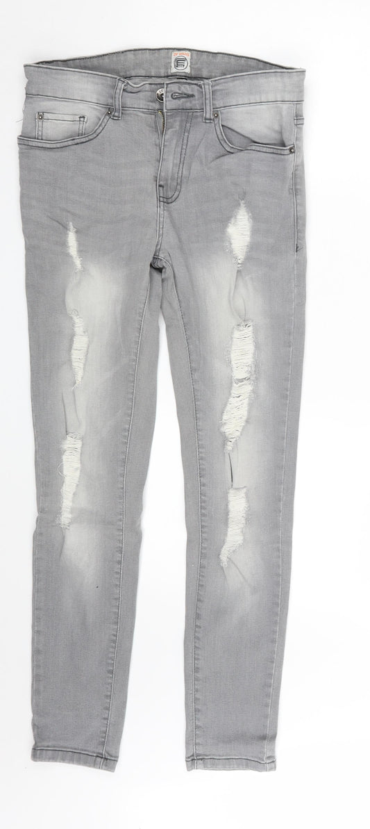 Zeenzo Womens Grey  Denim Skinny Jeans Size 30 in L28 in