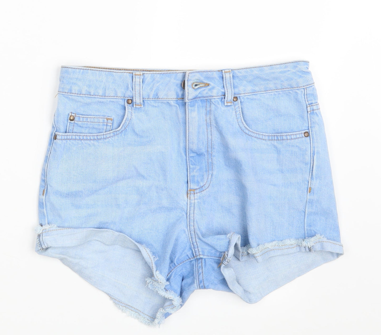 Topsh Womens Blue  Denim Hot Pants Shorts Size 28 in