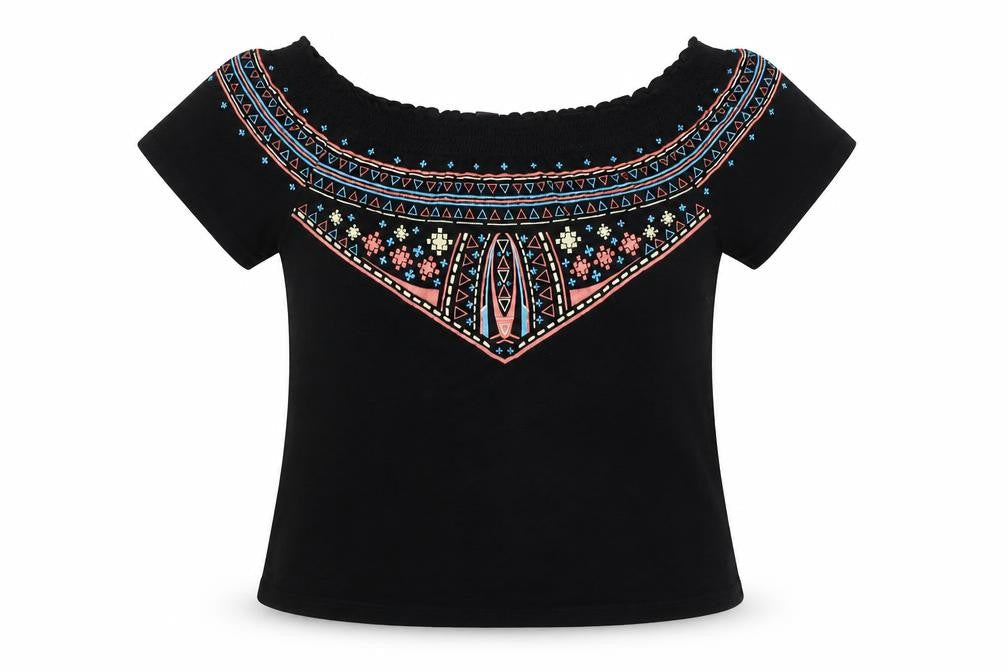 Primark Womens Black Argyle/Diamond  Basic Blouse Size 8