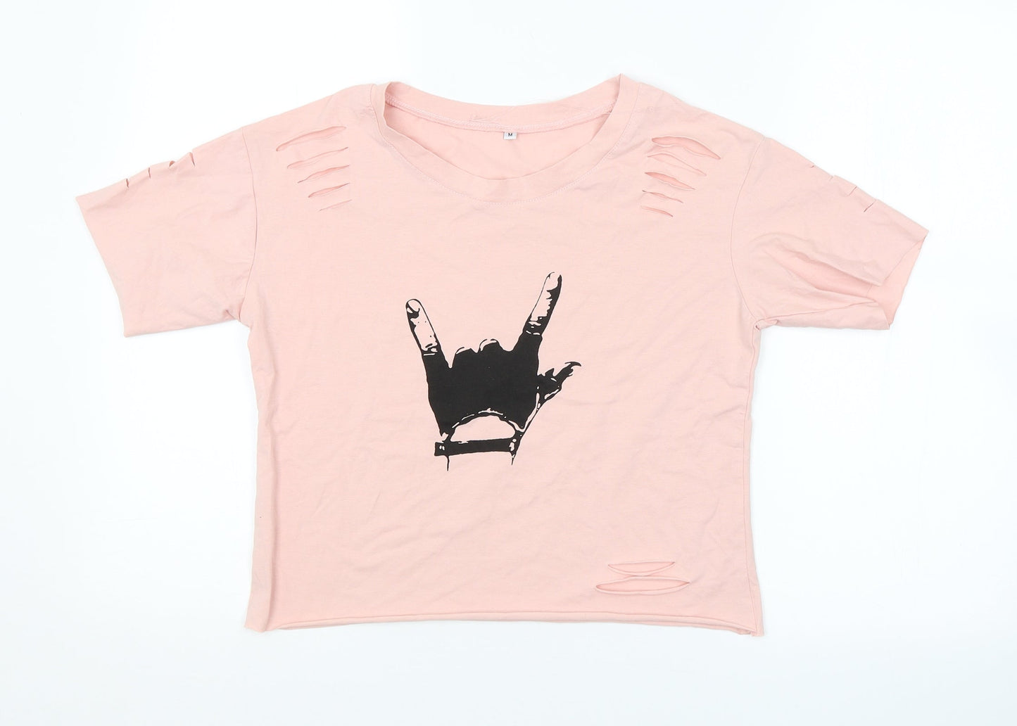 Preworn Womens Pink   Cropped T-Shirt Size M