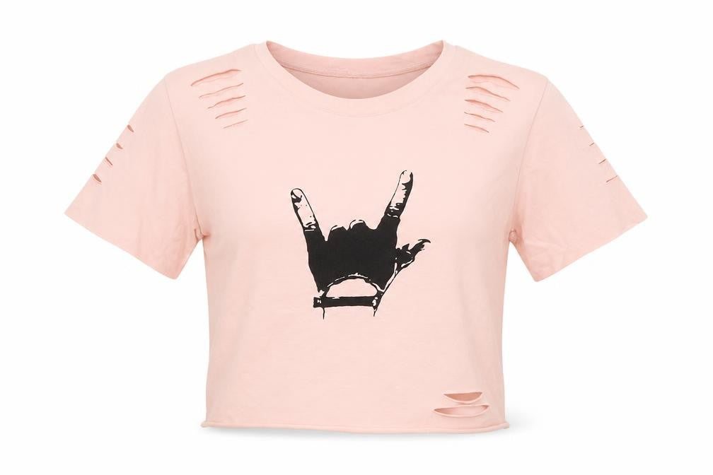 Preworn Womens Pink   Cropped T-Shirt Size M