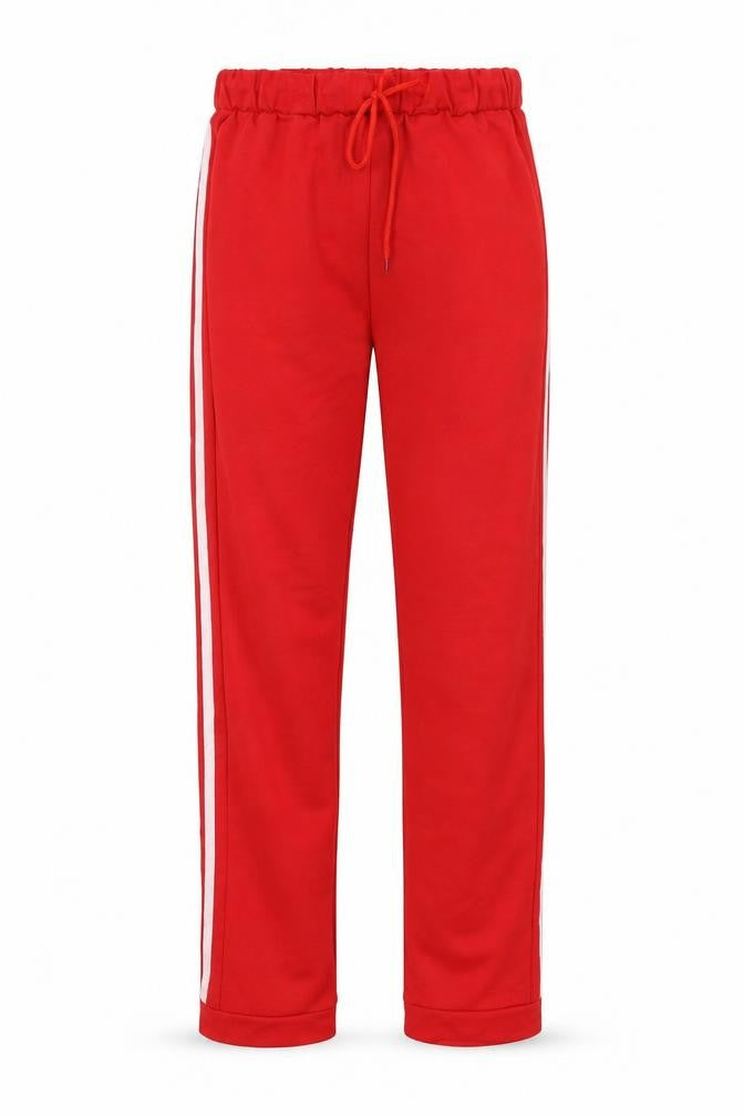 Preworn Womens Red Striped  Track Pants Trousers Size S L27 in