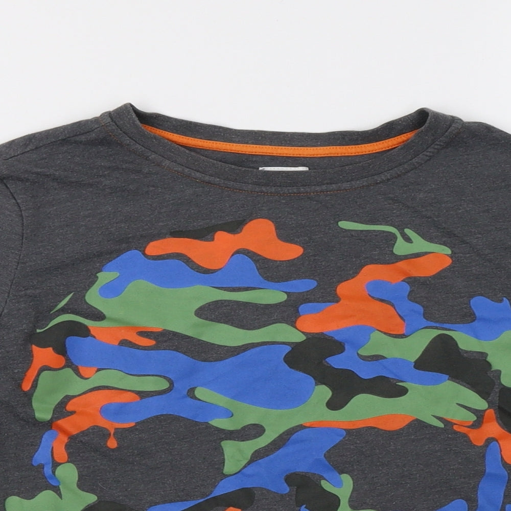 F&F Boys Grey Geometric  Basic T-Shirt Size 9-10 Years