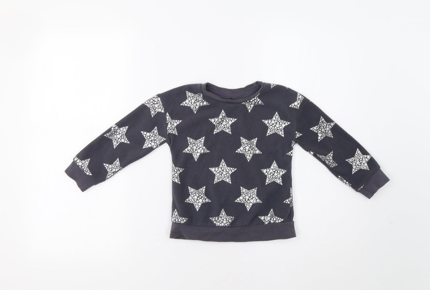 George Girls Grey   Pullover Sweatshirt Size 2-3 Years  - Star Print