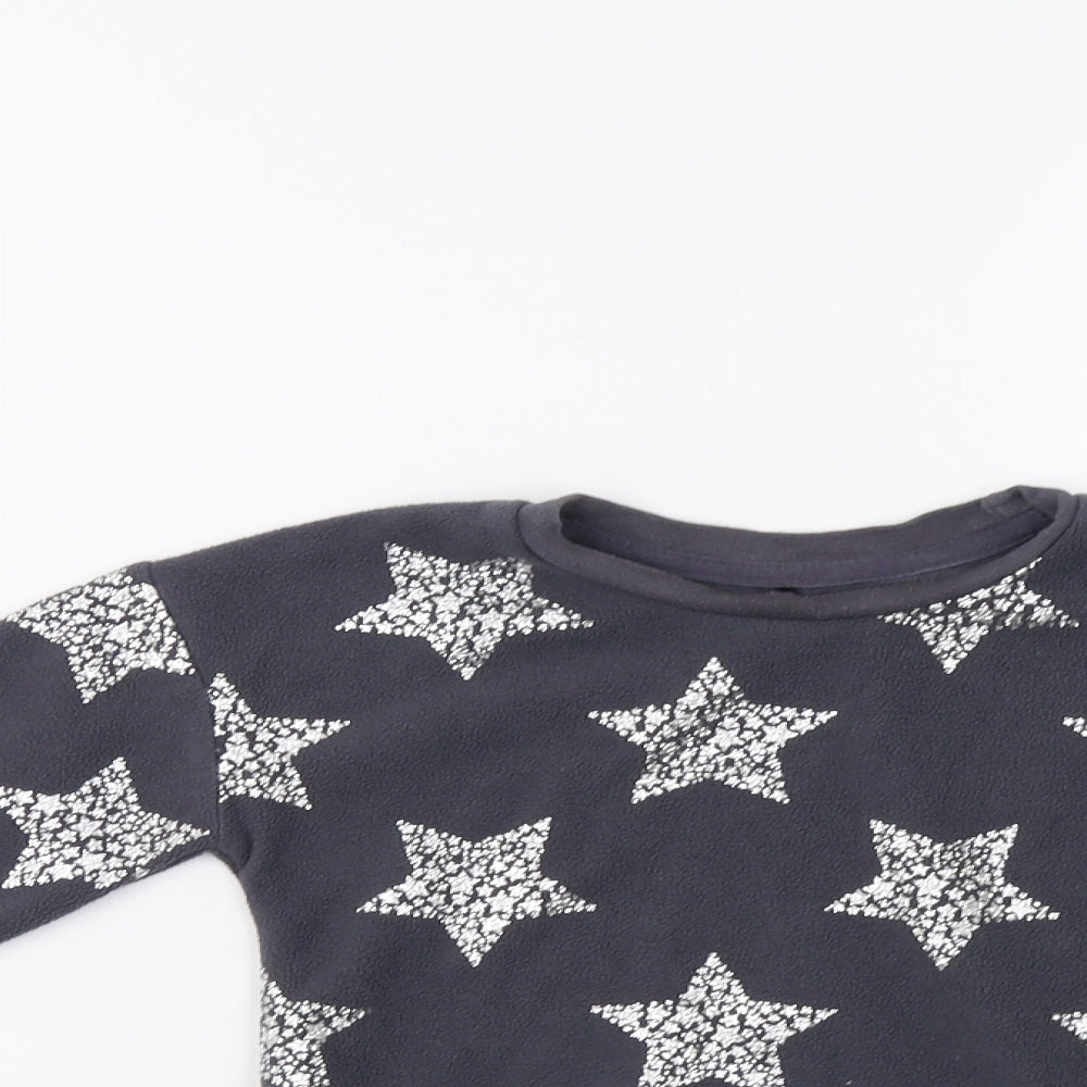 George Girls Grey   Pullover Sweatshirt Size 2-3 Years  - Star Print