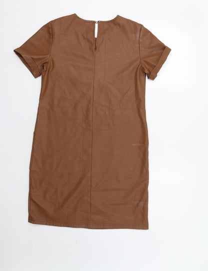 Preloved Primark Womens Brown   A-Line  Size 10 - Back