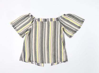 River Island Womens Multicoloured Striped  Basic Blouse Size 12