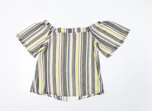 River Island Womens Multicoloured Striped  Basic Blouse Size 12