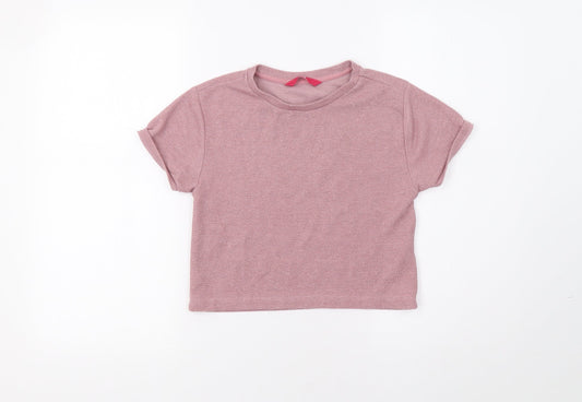 YD Girls Pink   Basic T-Shirt Size 11 Years