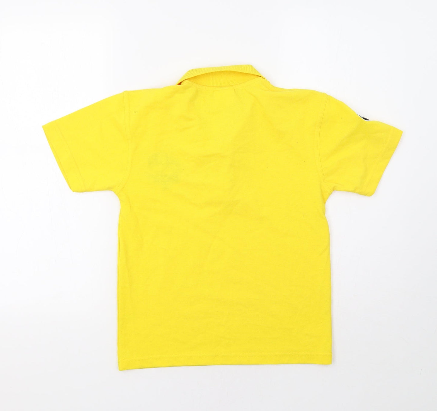 Uneek Boys Yellow   Basic Polo Size 9-10 Years  - Magic 8 Ball