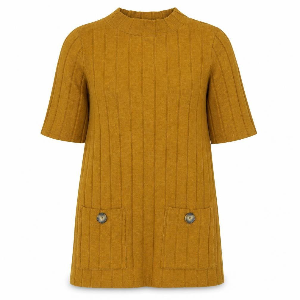 F&F Womens Gold   Tunic Jumper Size 8