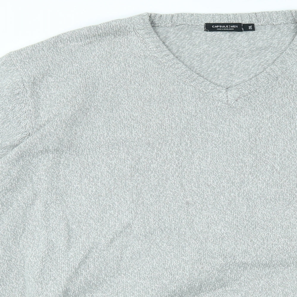 capsule Mens Grey   Pullover Jumper Size 2XL