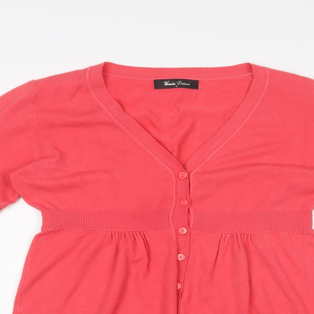 VANIA DEIURI Womens Pink   Cardigan Jumper Size L
