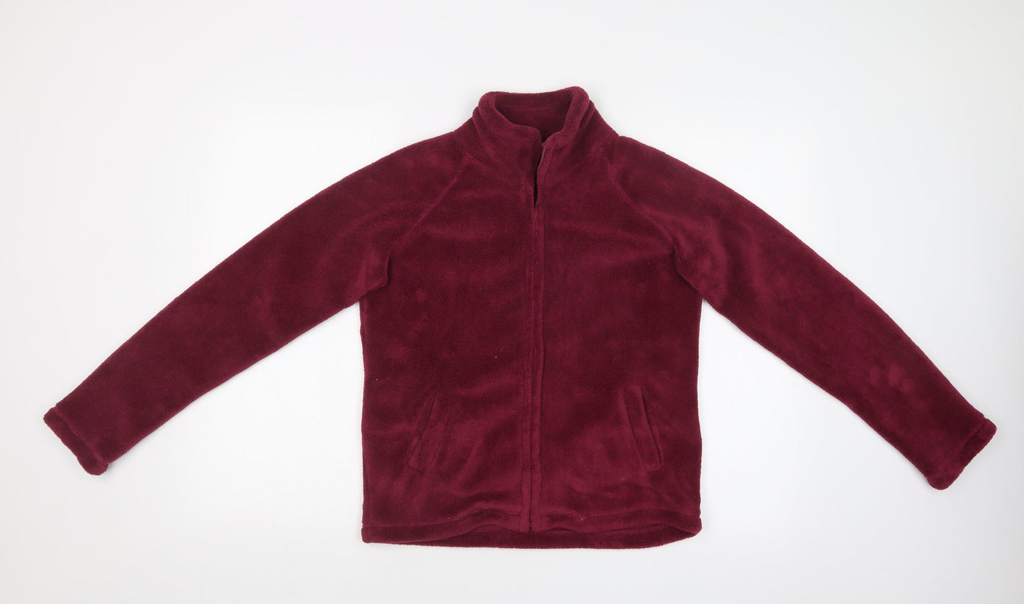 NIGHT&DAY Womens Purple  Fleece Full Zip Jumper Size M