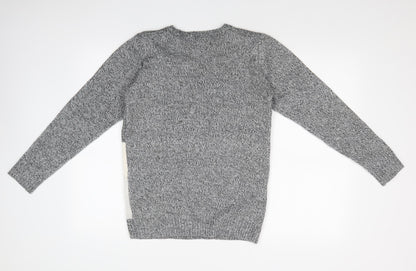 Preloved F&F Mens Grey   Pullover Jumper   - CHRISTMAS - Back