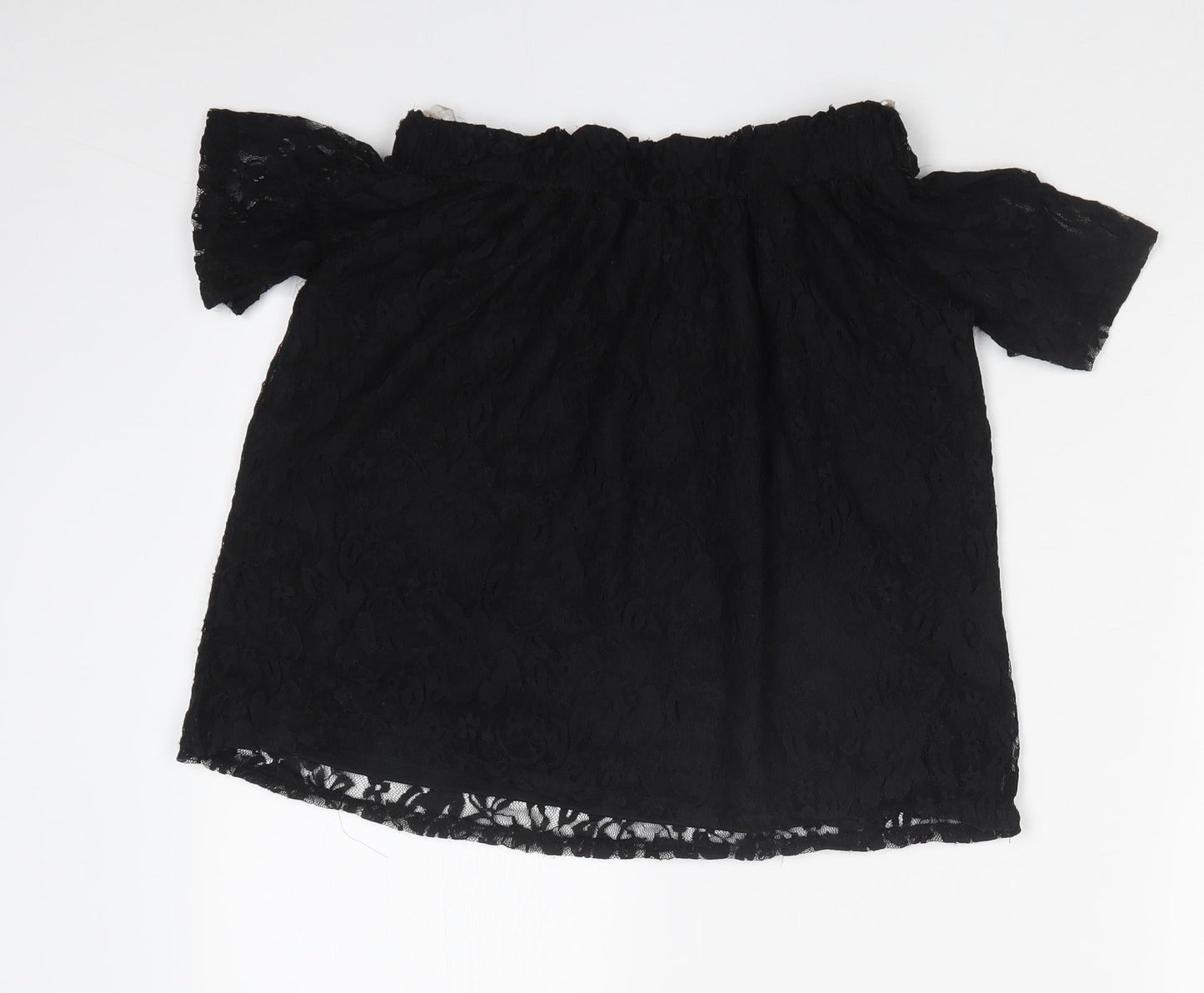 Atmosphere Womens Black Floral  Basic T-Shirt Size 6