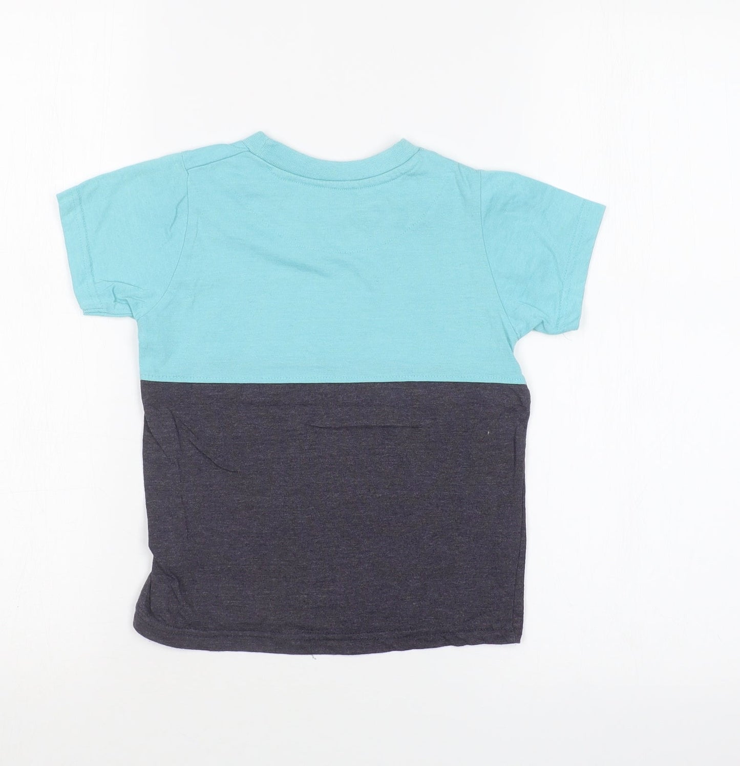 HULLABALOO Boys Multicoloured Colourblock  Basic T-Shirt Size 4-5 Years