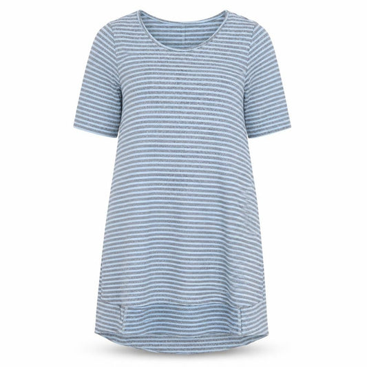 Lisa Rinna Womens Blue Striped  T-Shirt Dress  Size XS