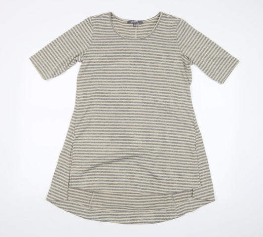 LISA RINNA  Womens Multicoloured Striped  Basic T-Shirt Size XS