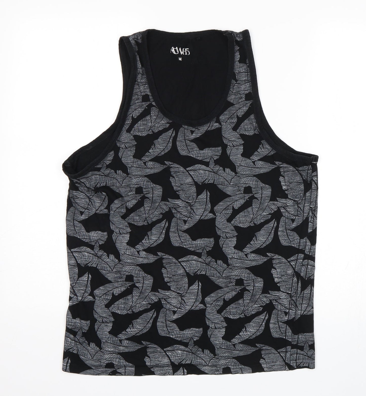 Matalan Womens Black Floral  Basic T-Shirt Size M